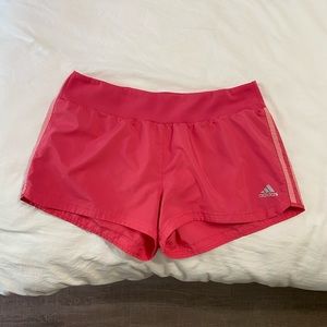 pink adidas running athletic shorts medium